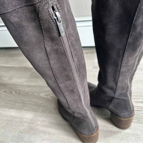 Lucky Brand Gray Suede Over the Knee Boots 8 - Picture 6 of 13